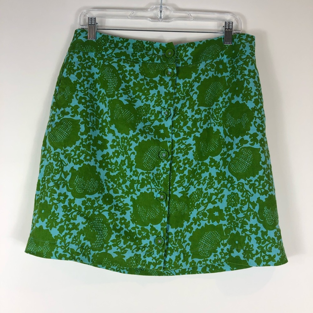 Boden Floral Linen Skirt